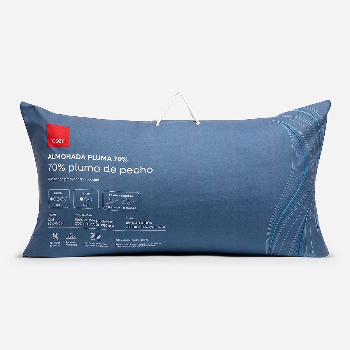 Almohada Pluma Natural 70% Pecho