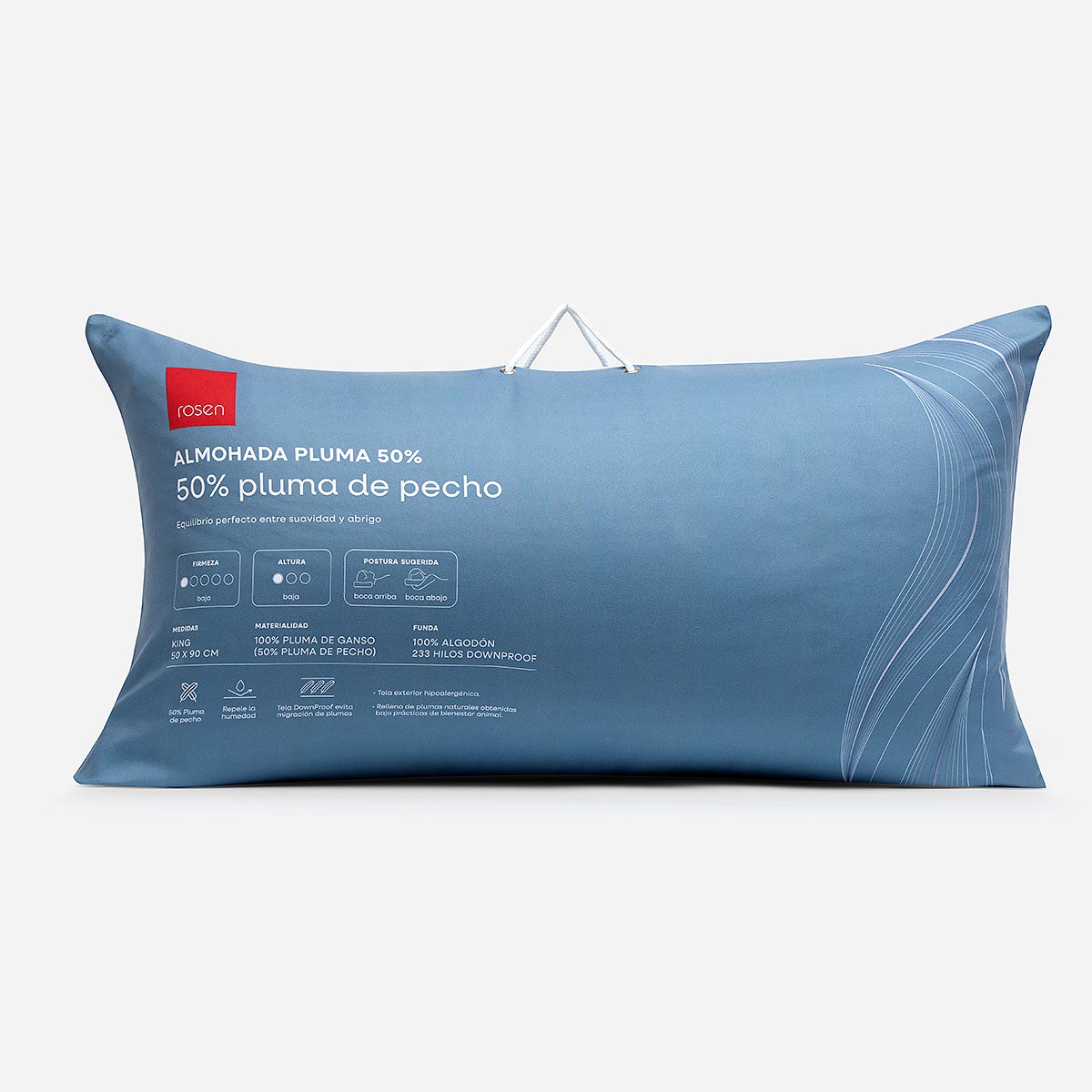 Almohada Pluma Natural 50% Pecho