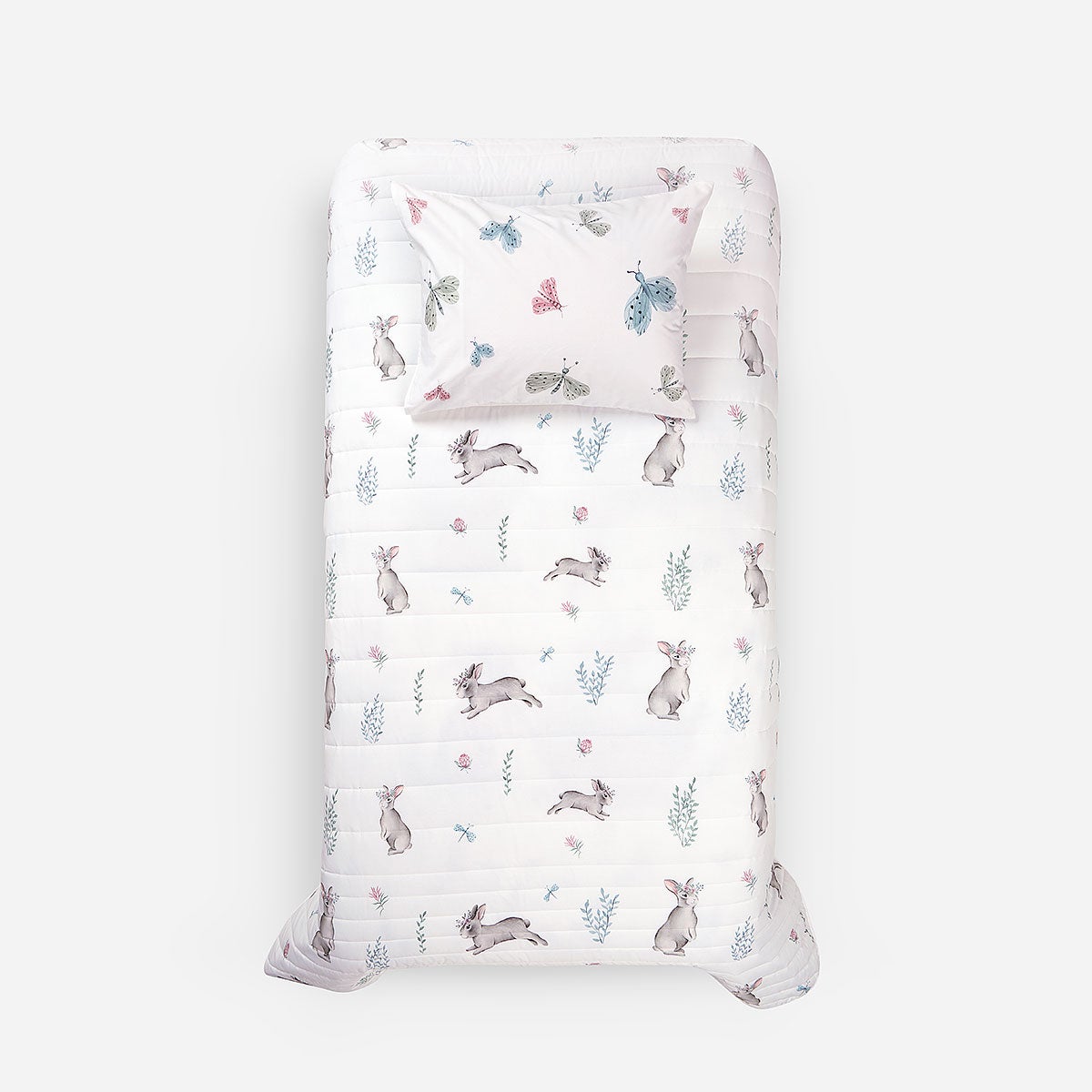 Cubrecama Algodón Kids Reversible Botánico