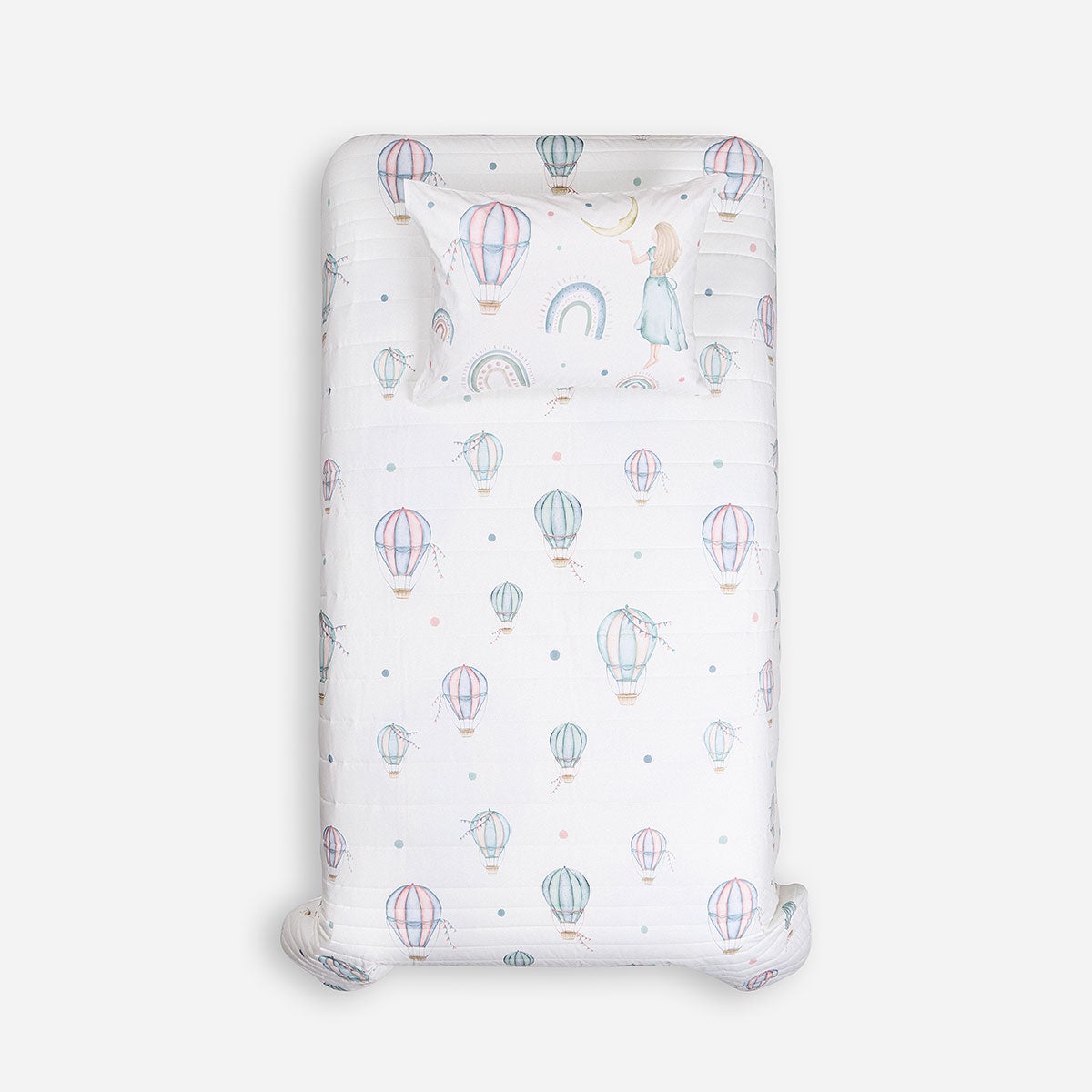 Cubrecama Algodón Kids Reversible Arcoíris