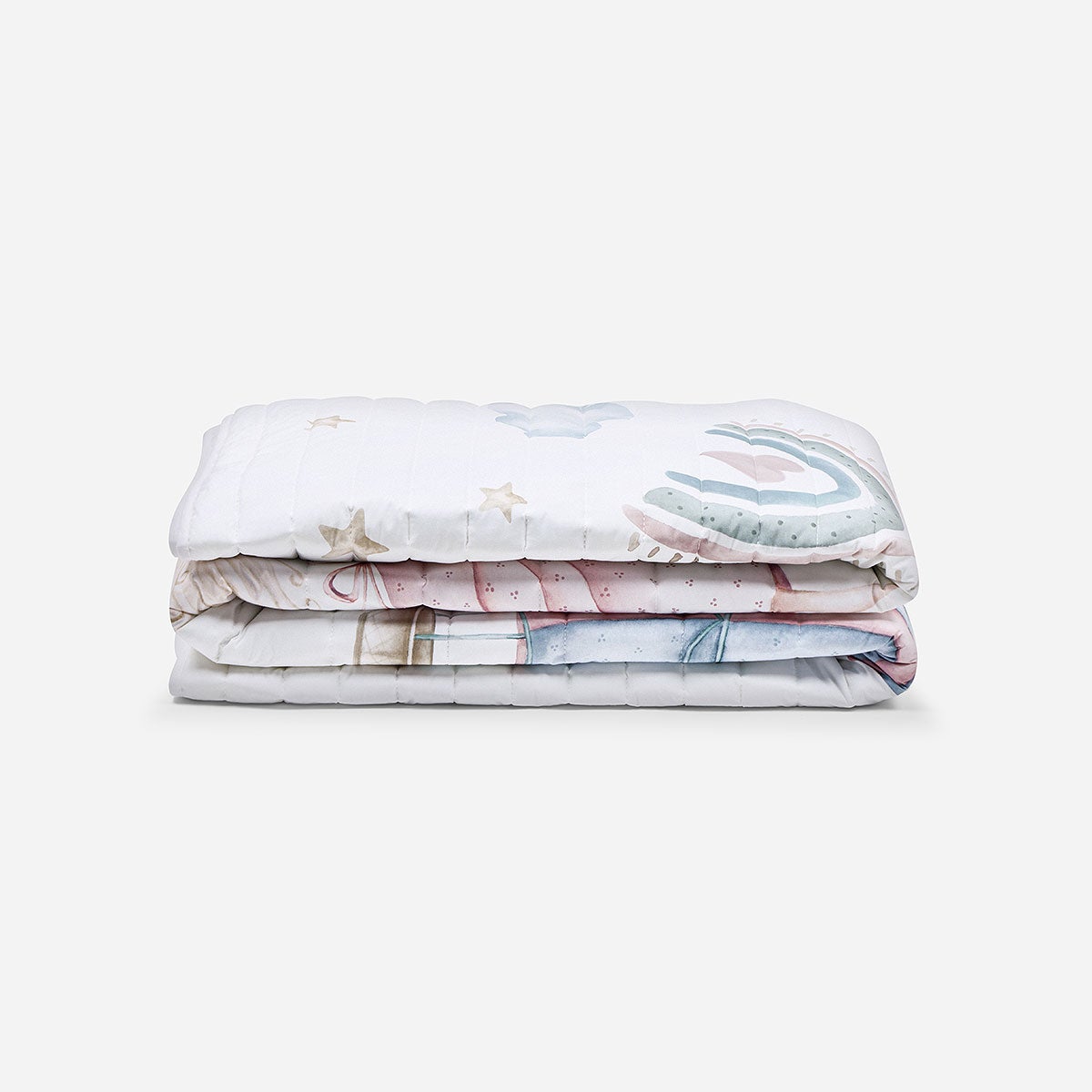 Cubrecama Algodón Kids Reversible Arcoíris