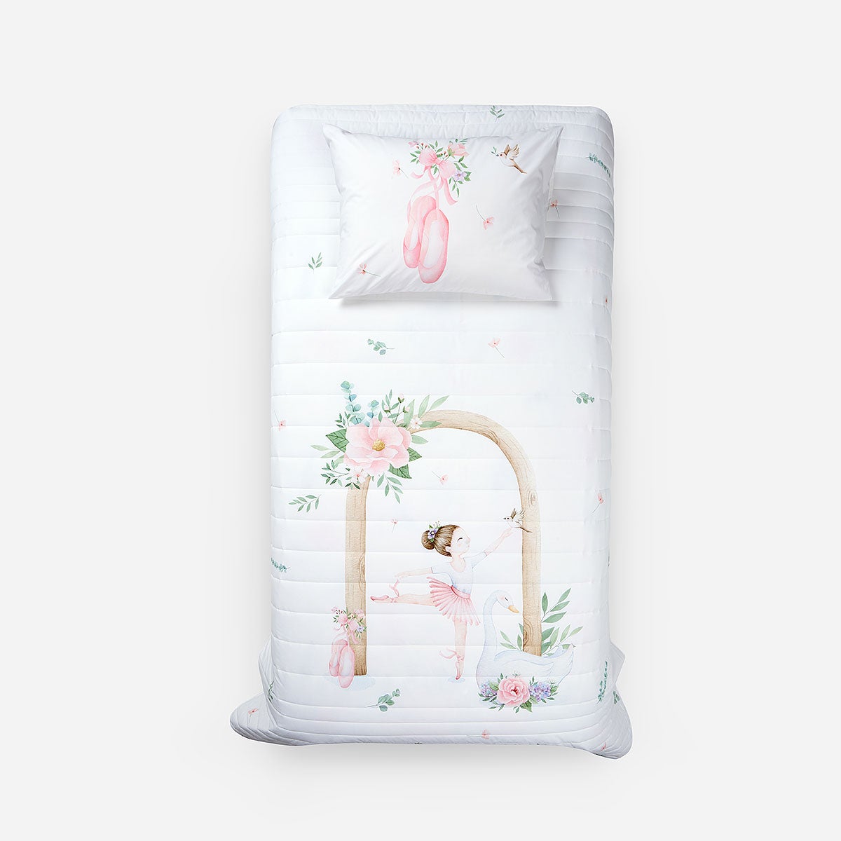Cubrecama Algodón Kids Reversible Ballet