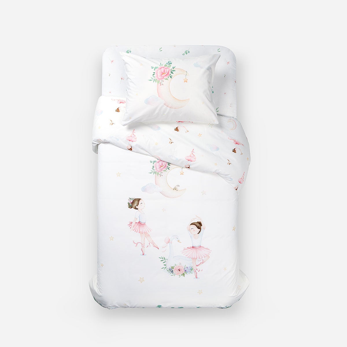 Funda Plumón Algodón Kids Reversible Ballet