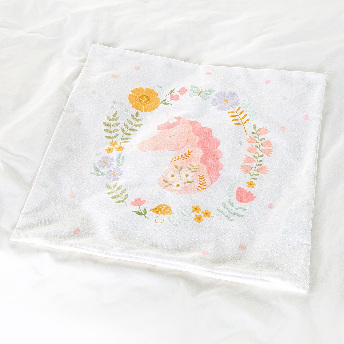 Funda Cojín Kids Unicornio Folk 50 x 50 cm