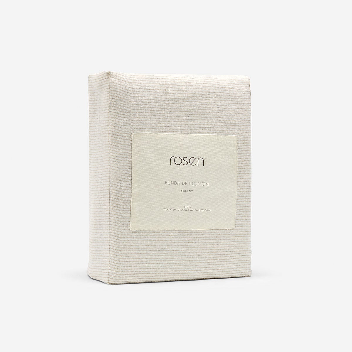 Funda Plumón Lino Natural Stripes