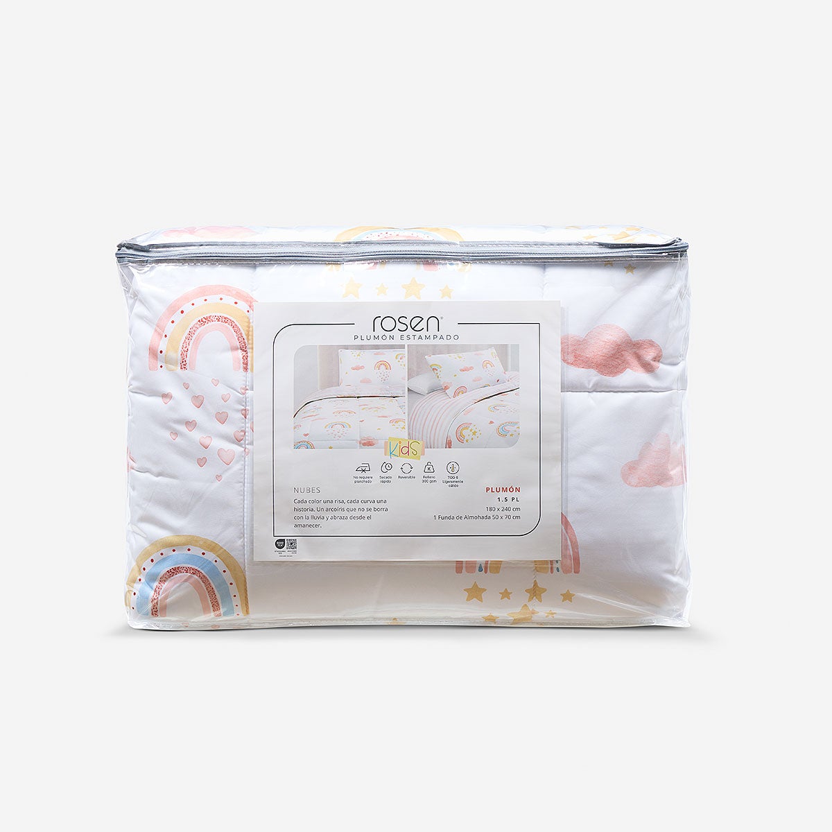 Plumón Microfibra Kids Nubes