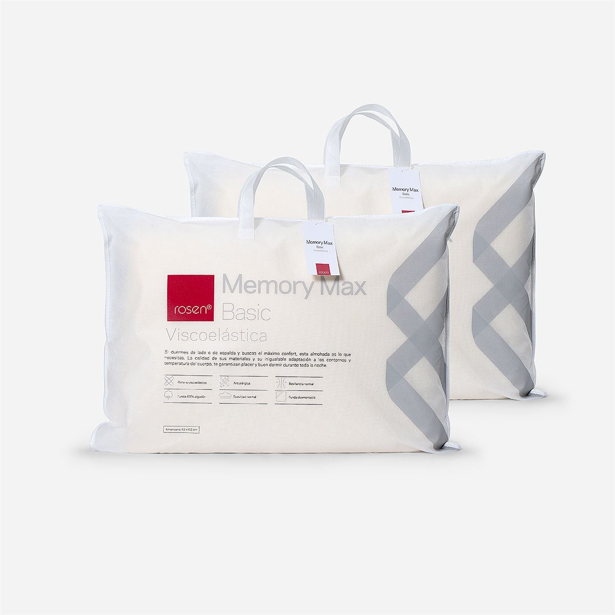 Set 2 Almohadas Viscoelástica Memory Max Basic