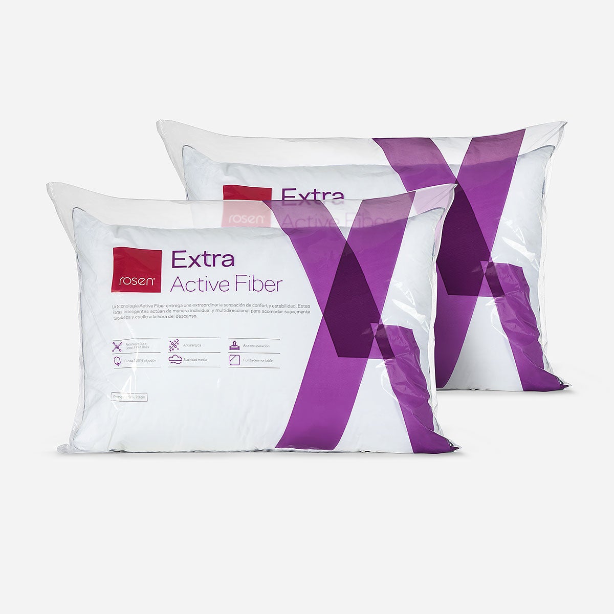 Set 2 Almohadas Fibra Extra