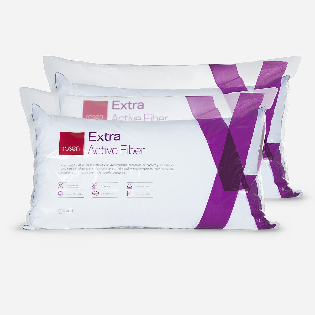 Set 2 Almohadas Fibra Extra