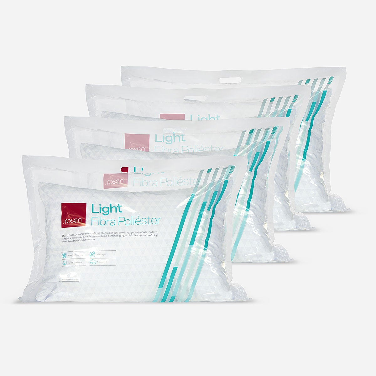 Set 4 Almohadas Fibra Light