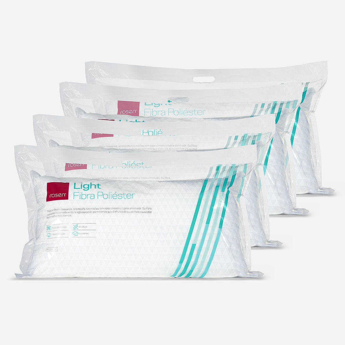 Set 4 Almohadas Fibra Light