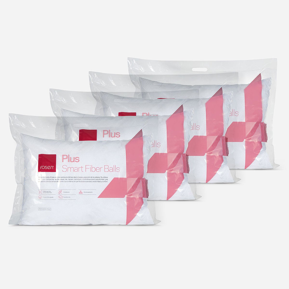 Set 4 Almohadas Fibra Plus