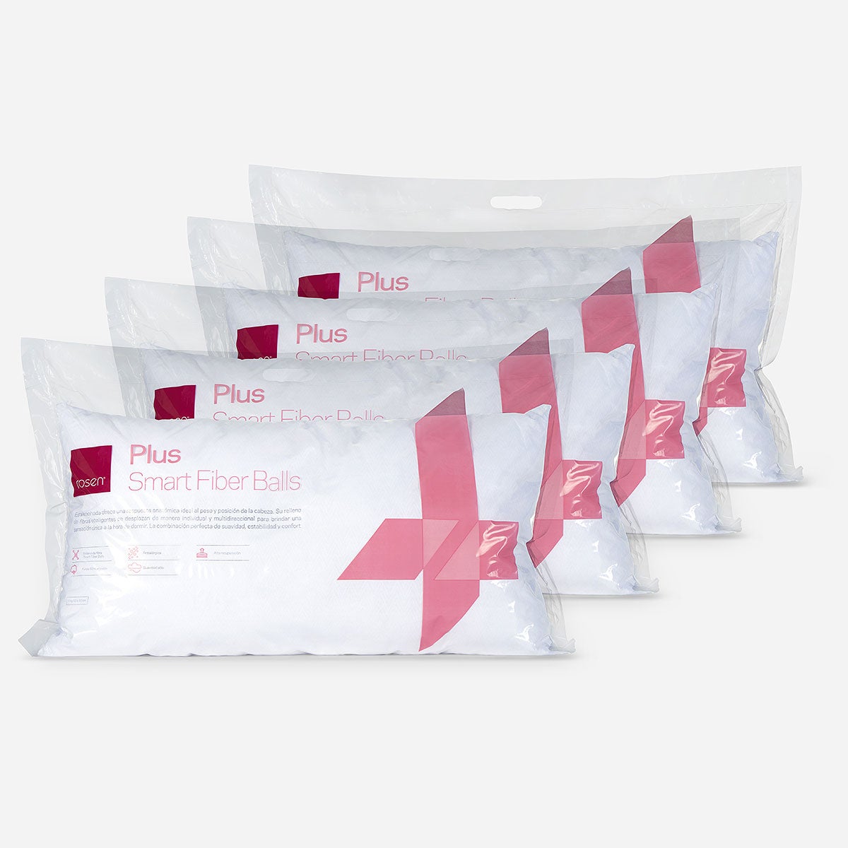Set 4 Almohadas Fibra Plus