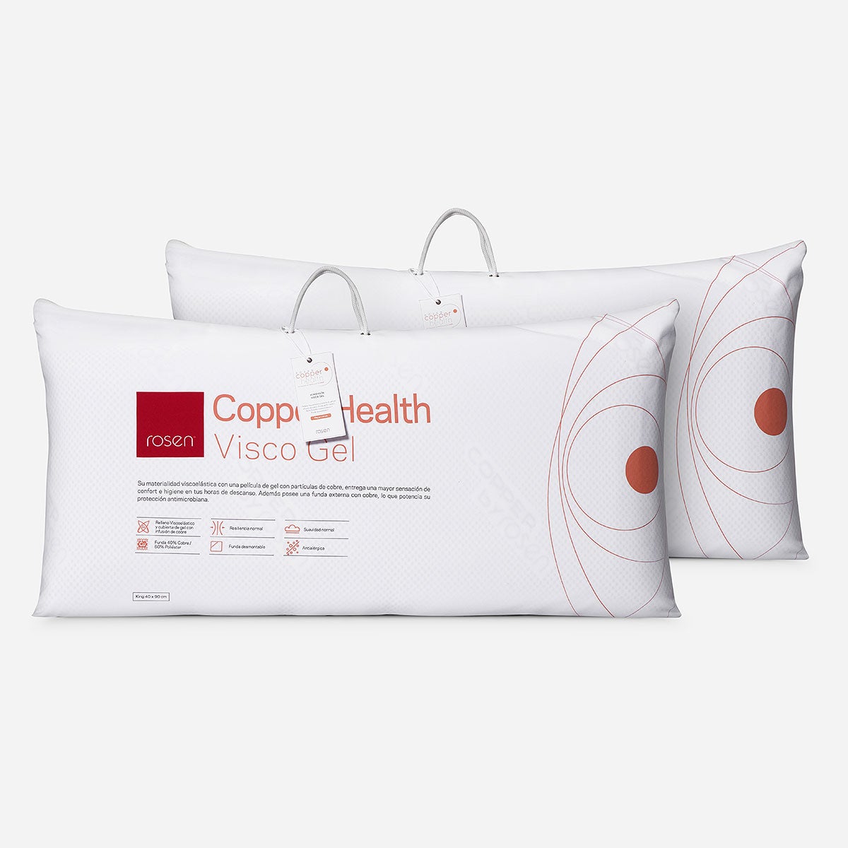 Set 2 Almohada Viscogel Copper Health